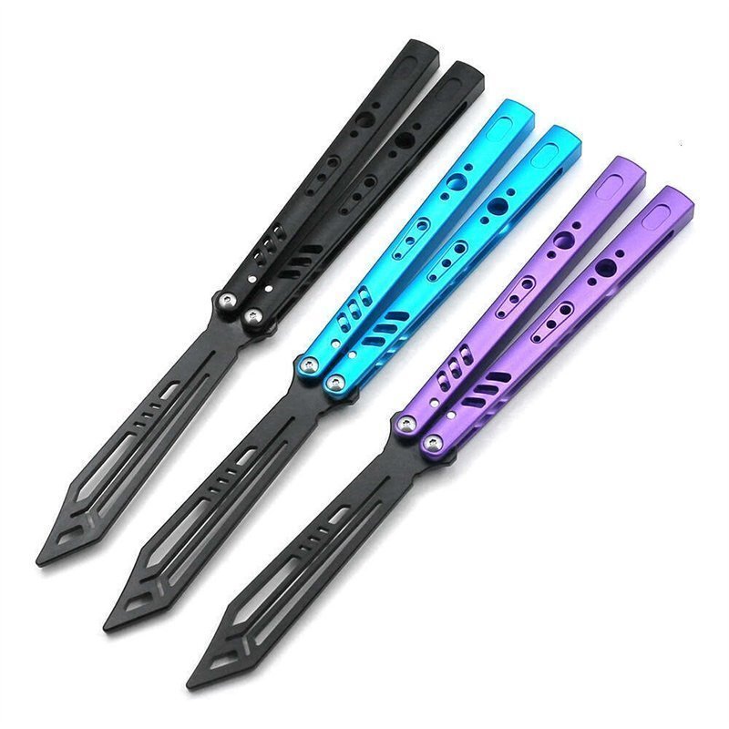integrated aluminum handle uncut practice butterfly training